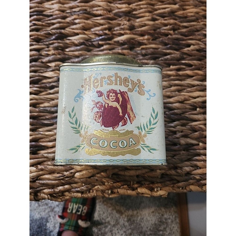 HERSHEY'S COCOA TIN by BRISTOL WARE Square VINTAGE REPRODUCTION